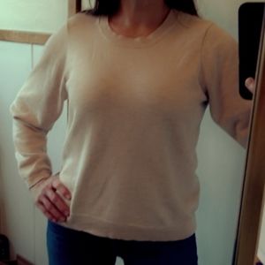Knot Sisters Peachy Cotton Crewneck Sweater